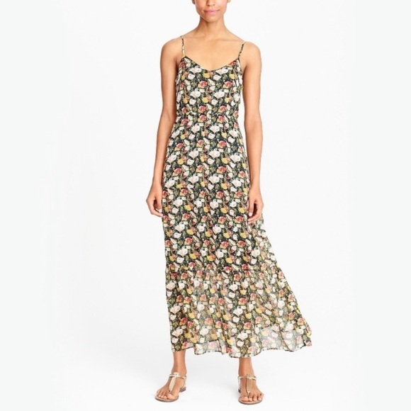 J. Crew Mercantile Sweet Pea Floral Maxi Dress Size 0 - Picture 1 of 13